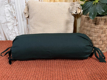 Ivory Cotton Bolster Cover – 16x6 in | Set of 2 | Soft, Washable Pillowcase for Round Yoga & Neck Roll Pillows