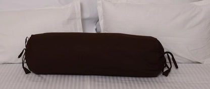 Ivory Cotton Bolster Cover – 16x6 in | Set of 2 | Soft, Washable Pillowcase for Round Yoga & Neck Roll Pillows