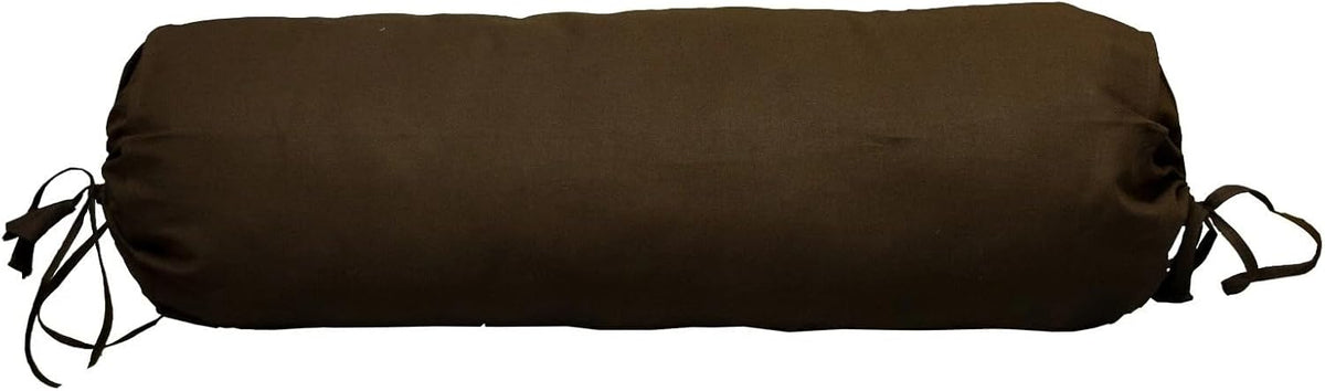 Ivory Cotton Bolster Cover – 16x6 in | Set of 2 | Soft, Washable Pillowcase for Round Yoga & Neck Roll Pillows