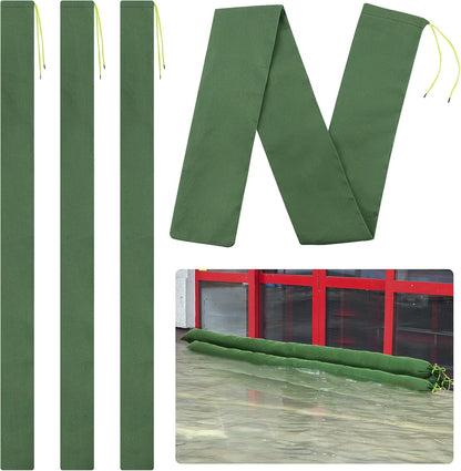 4pcs 6ft Long Thickened Canvas Sand Bags for Flooding with Elastic Band