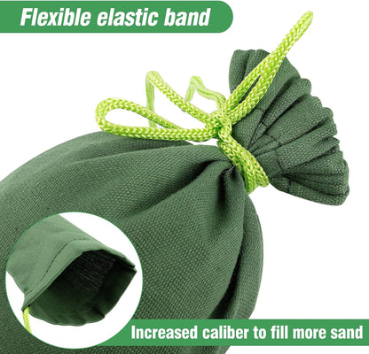 4pcs 6ft Long Thickened Canvas Sand Bags for Flooding with Elastic Band