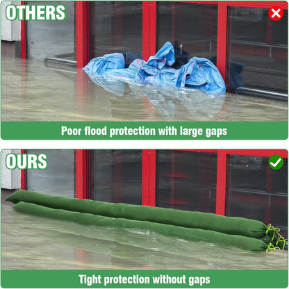 4pcs 6ft Long Thickened Canvas Sand Bags for Flooding with Elastic Band