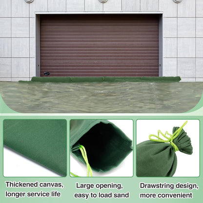 4pcs 6ft Long Thickened Canvas Sand Bags for Flooding with Elastic Band