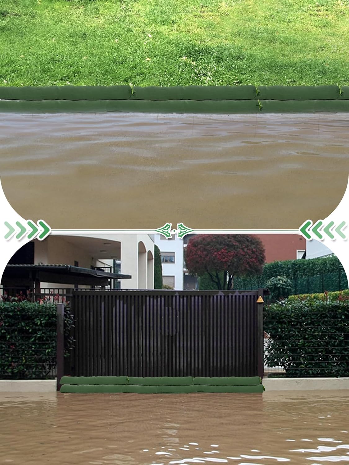 4pcs 6ft Long Thickened Canvas Sand Bags for Flooding with Elastic Band