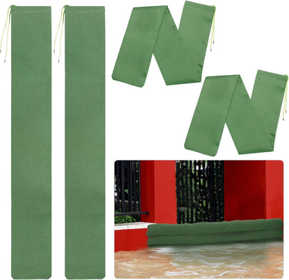4pcs 6ft Long Thickened Canvas Sand Bags for Flooding with Elastic Band