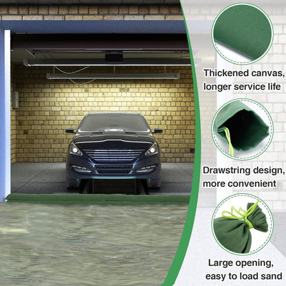 4pcs 6ft Long Thickened Canvas Sand Bags for Flooding with Elastic Band