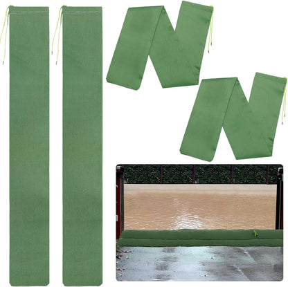 4pcs 6ft Long Thickened Canvas Sand Bags for Flooding with Elastic Band