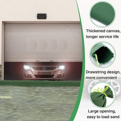 4pcs 6ft Long Thickened Canvas Sand Bags for Flooding with Elastic Band