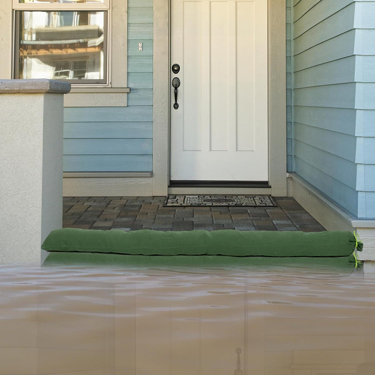 4pcs 6ft Long Thickened Canvas Sand Bags for Flooding with Elastic Band