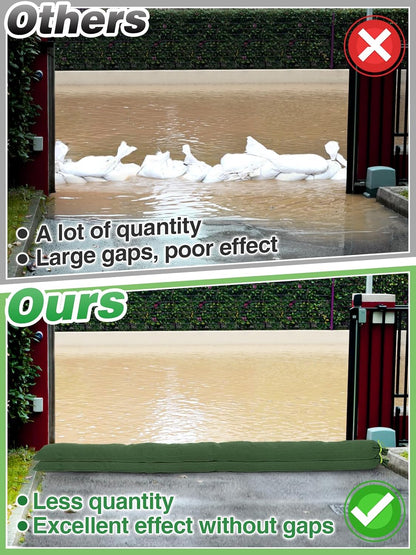 4pcs 6ft Long Thickened Canvas Sand Bags for Flooding with Elastic Band