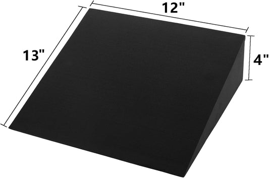 2 Pack Yoga Foam Wedge, 13" EVA Foam Calf Stretch Slant Board for Lower Leg Strength Improve, Squat Wedge Incline Block for Workout, Exercise, Knee Pad, Back Support, Footrest Cushion (Black)
