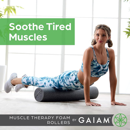 Restore Foam Roller, Muscle Recovery, 18" (Grey) | High-Density EVA Foam | Deep Tissue Massage | Pre & Post-Workout Muscle Recovery | Multiple Sizes | Home & Gym