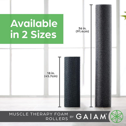 Restore Foam Roller, Muscle Recovery, 18" (Grey) | High-Density EVA Foam | Deep Tissue Massage | Pre & Post-Workout Muscle Recovery | Multiple Sizes | Home & Gym