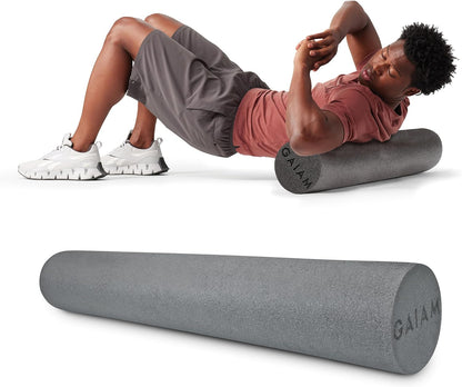 Restore Foam Roller, Muscle Recovery, 18" (Grey) | High-Density EVA Foam | Deep Tissue Massage | Pre & Post-Workout Muscle Recovery | Multiple Sizes | Home & Gym