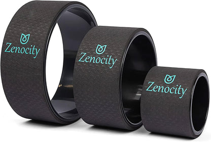 Yoga Back Roller - Yoga Wheel for Stretching and Back Pain Relief - Back Stretcher - Foam Roller - Balance Accessory for Stretching - Thick Padding for Comfort - Improve Flexibility