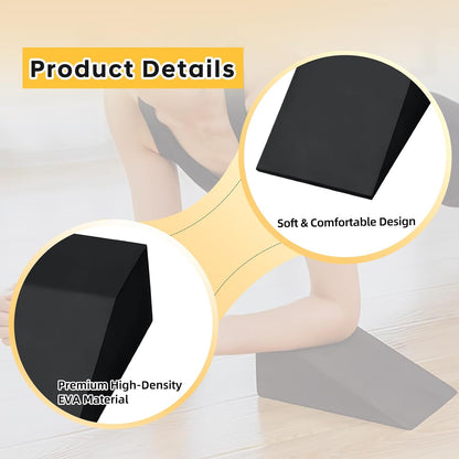 Squat Wedge Block Yoga Wedge Blocks for Heel Elevated 2 Pack