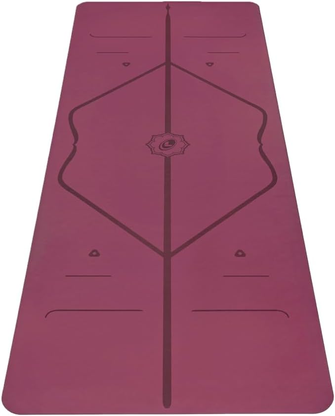 Classic Yoga Mat - Patented Alignment Design, Ultimate Grip | Eco-friendly, Non-Toxic, Sweat-Resistant, long, wide, 4.2mm thick mat for comfort, recommended for Hot Yoga, Free Yoga Bag