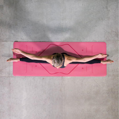 Classic Yoga Mat - Patented Alignment Design, Ultimate Grip | Eco-friendly, Non-Toxic, Sweat-Resistant, long, wide, 4.2mm thick mat for comfort, recommended for Hot Yoga, Free Yoga Bag