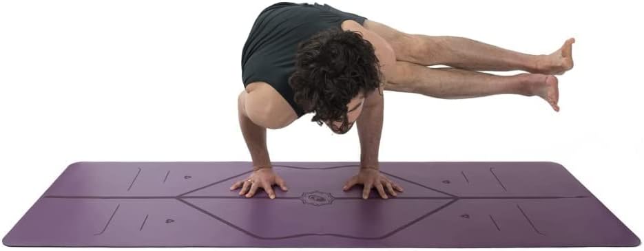 Classic Yoga Mat - Patented Alignment Design, Ultimate Grip | Eco-friendly, Non-Toxic, Sweat-Resistant, long, wide, 4.2mm thick mat for comfort, recommended for Hot Yoga, Free Yoga Bag