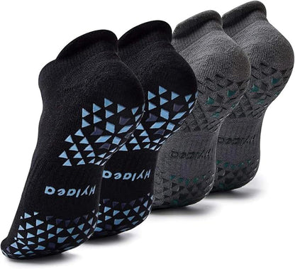 Unisex Non Slip Socks with Grip for Yoga, Hospital, Pilates, Barre | Ankle, Cushioned