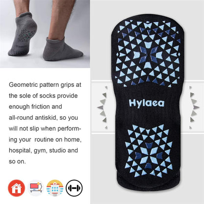Unisex Non Slip Socks with Grip for Yoga, Hospital, Pilates, Barre | Ankle, Cushioned
