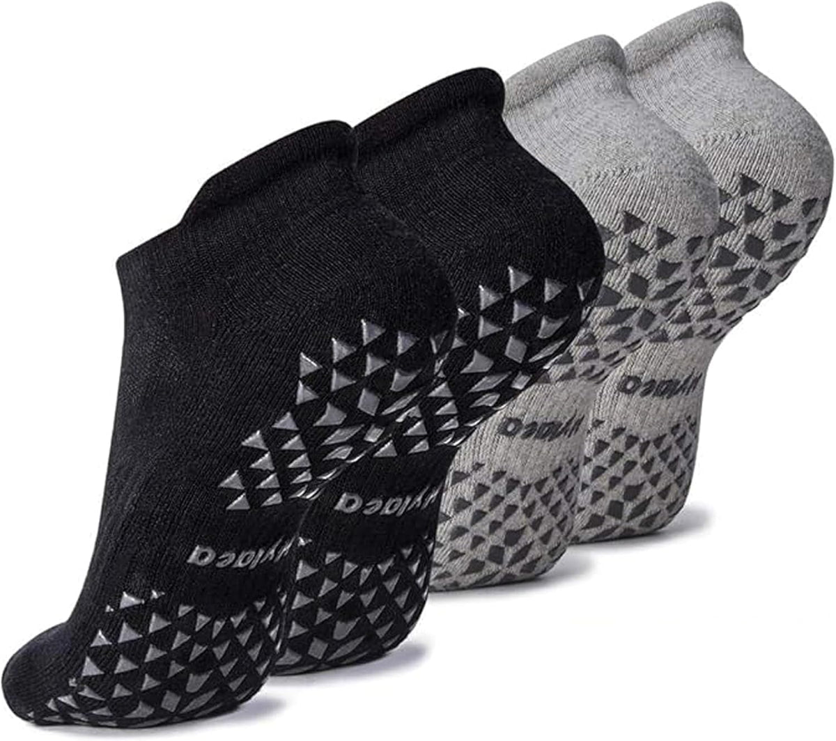 Unisex Non Slip Socks with Grip for Yoga, Hospital, Pilates, Barre | Ankle, Cushioned