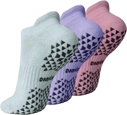 Unisex Non Slip Socks with Grip for Yoga, Hospital, Pilates, Barre | Ankle, Cushioned