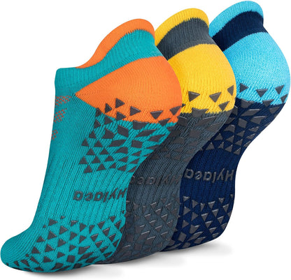 Unisex Non Slip Socks with Grip for Yoga, Hospital, Pilates, Barre | Ankle, Cushioned