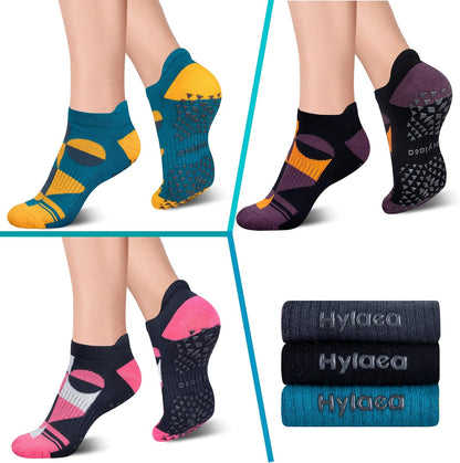 Unisex Non Slip Socks with Grip for Yoga, Hospital, Pilates, Barre | Ankle, Cushioned