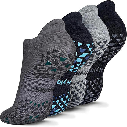 Unisex Non Slip Socks with Grip for Yoga, Hospital, Pilates, Barre | Ankle, Cushioned