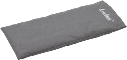 Weighted Eye Pillow - Flaxseeds & Lavender Eye Pillow Weighted for Restorative Yoga, Meditation & Stress Relief | Microwave Heating Pad & Cool Compress for Sinus Relief (Grey, Unscented)
