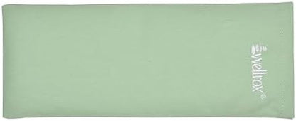 Weighted Eye Pillow - Flaxseeds & Lavender Eye Pillow Weighted for Restorative Yoga, Meditation & Stress Relief | Microwave Heating Pad & Cool Compress for Sinus Relief (Grey, Unscented)