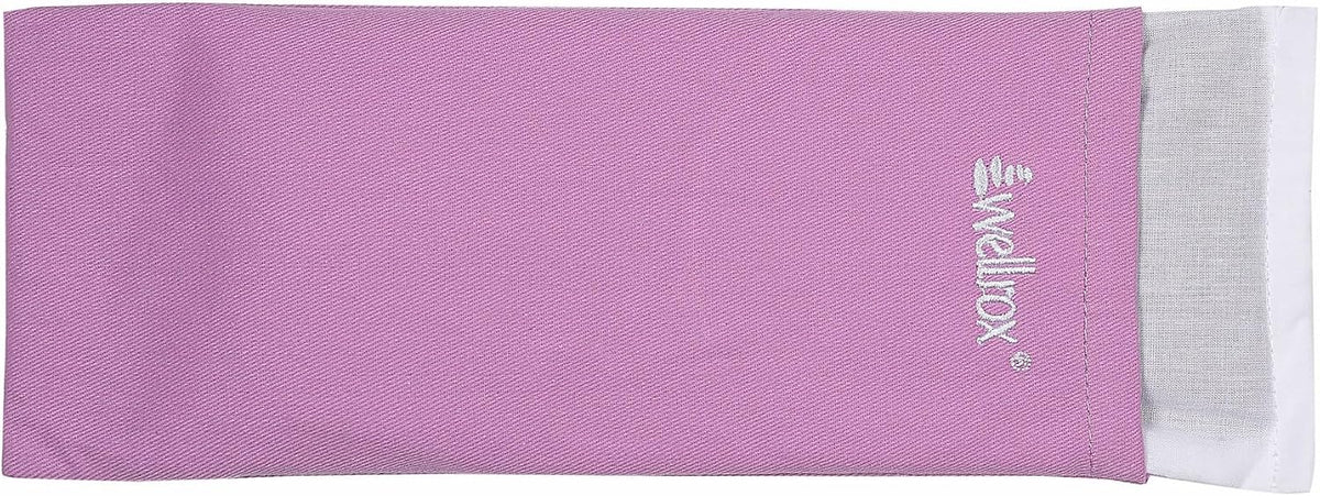 Weighted Eye Pillow - Flaxseeds & Lavender Eye Pillow Weighted for Restorative Yoga, Meditation & Stress Relief | Microwave Heating Pad & Cool Compress for Sinus Relief (Grey, Unscented)