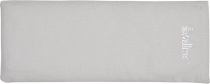 Weighted Eye Pillow - Flaxseeds & Lavender Eye Pillow Weighted for Restorative Yoga, Meditation & Stress Relief | Microwave Heating Pad & Cool Compress for Sinus Relief (Grey, Unscented)