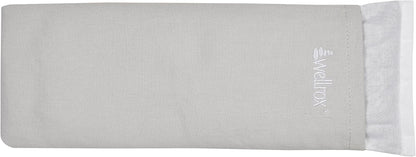 Weighted Eye Pillow - Flaxseeds & Lavender Eye Pillow Weighted for Restorative Yoga, Meditation & Stress Relief | Microwave Heating Pad & Cool Compress for Sinus Relief (Grey, Unscented)
