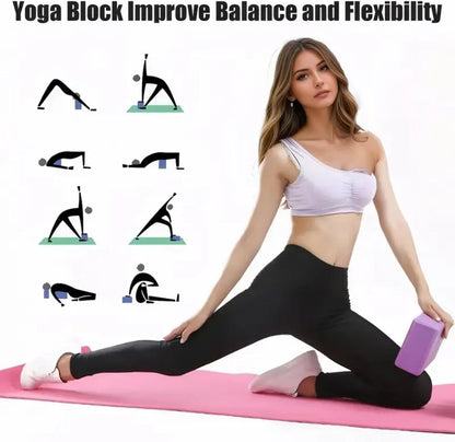 Non-Slip High-Density Yoga Foam Block – Balance & Support for Yoga, Pilates & Meditation