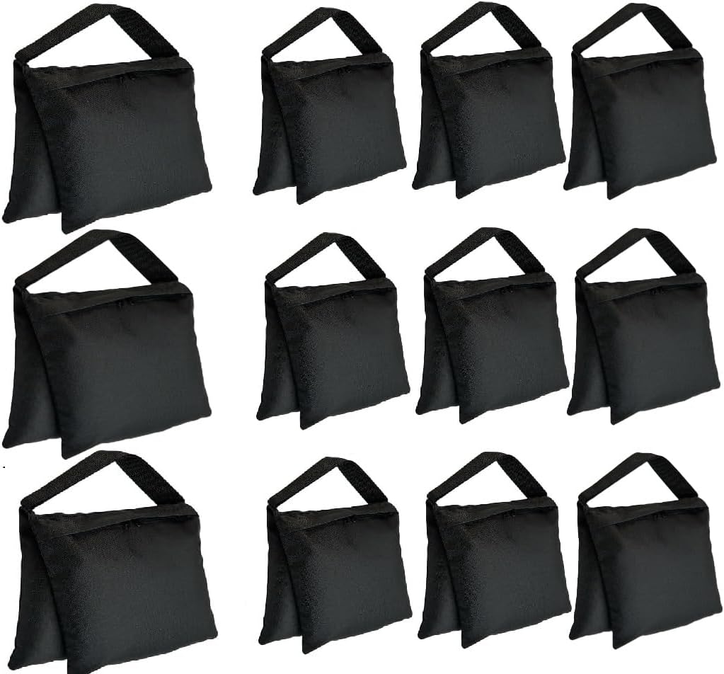 Weight Sand Bags Saddle-Bag Style for Photography Tripod, Video Equipment, Studio Set, Light Stand, Film Set, Folding Chair, Camping Tents, Sports, Indoor Outdoor Use