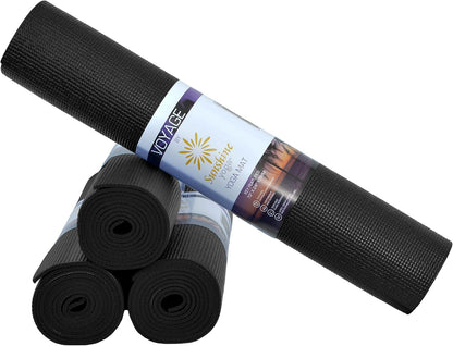 Voyage 5mm Studio Yoga Mats, 4 Pack, 72x24in
