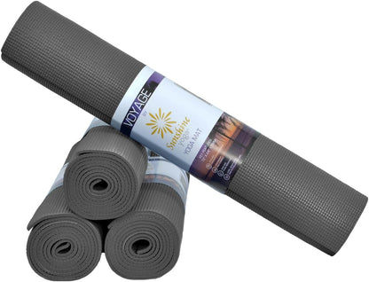 Voyage 5mm Studio Yoga Mats, 4 Pack, 72x24in