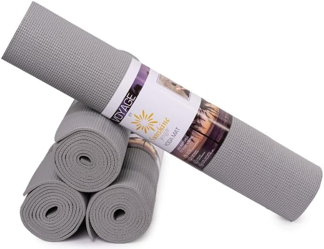 Voyage 5mm Studio Yoga Mats, 4 Pack, 72x24in