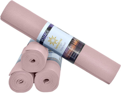 Voyage 5mm Studio Yoga Mats, 4 Pack, 72x24in