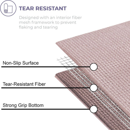 Voyage 5mm Studio Yoga Mats, 4 Pack, 72x24in