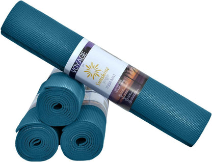 Voyage 5mm Studio Yoga Mats, 4 Pack, 72x24in