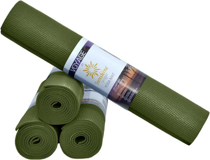 Voyage 5mm Studio Yoga Mats, 4 Pack, 72x24in