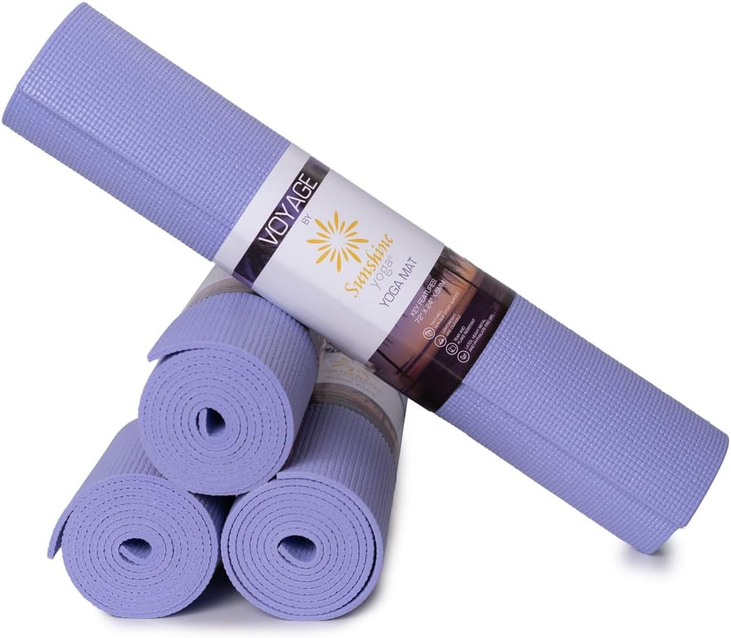 Voyage 5mm Studio Yoga Mats, 4 Pack, 72x24in