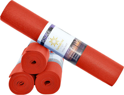 Voyage 5mm Studio Yoga Mats, 4 Pack, 72x24in