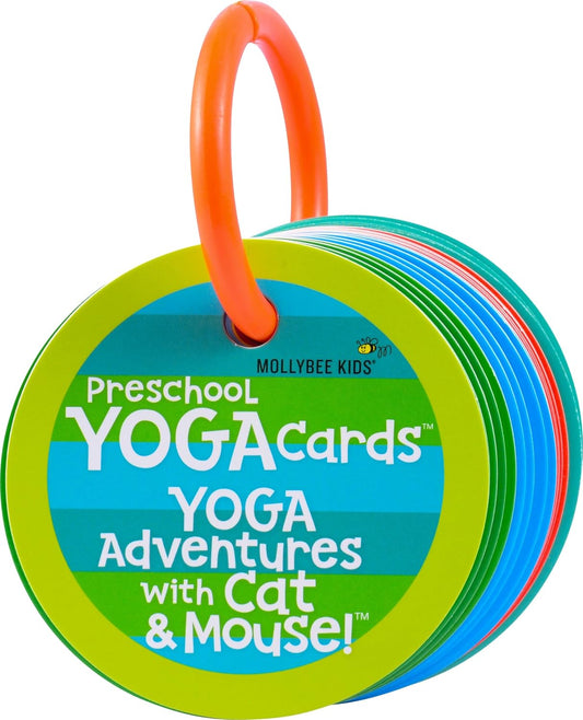 Preschool Yoga Cards for Kids, Set of 40 Poses and Activities, Beginner Yoga for Kids, Gifts for Ages 3+