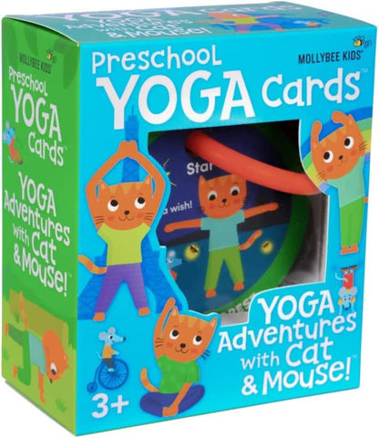 Preschool Yoga Cards for Kids, Set of 40 Poses and Activities, Beginner Yoga for Kids, Gifts for Ages 3+
