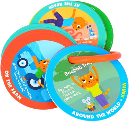 Preschool Yoga Cards for Kids, Set of 40 Poses and Activities, Beginner Yoga for Kids, Gifts for Ages 3+