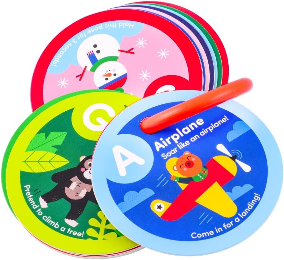 Preschool Yoga Cards for Kids, Set of 40 Poses and Activities, Beginner Yoga for Kids, Gifts for Ages 3+